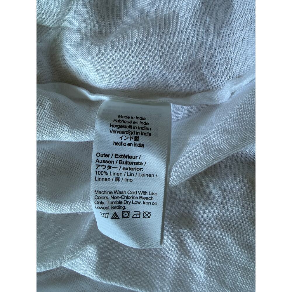 j. crew seamed linen midi dress removable belt white ca671 women size medium - Picture 7 of 8